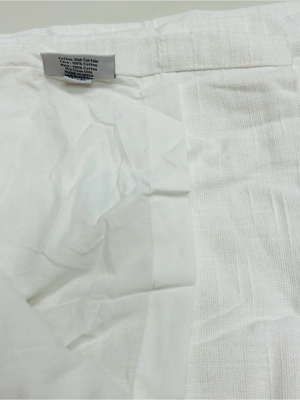 NWT QUINCE Set Of 2 48x96 Cotton Slub Curtains White 9727